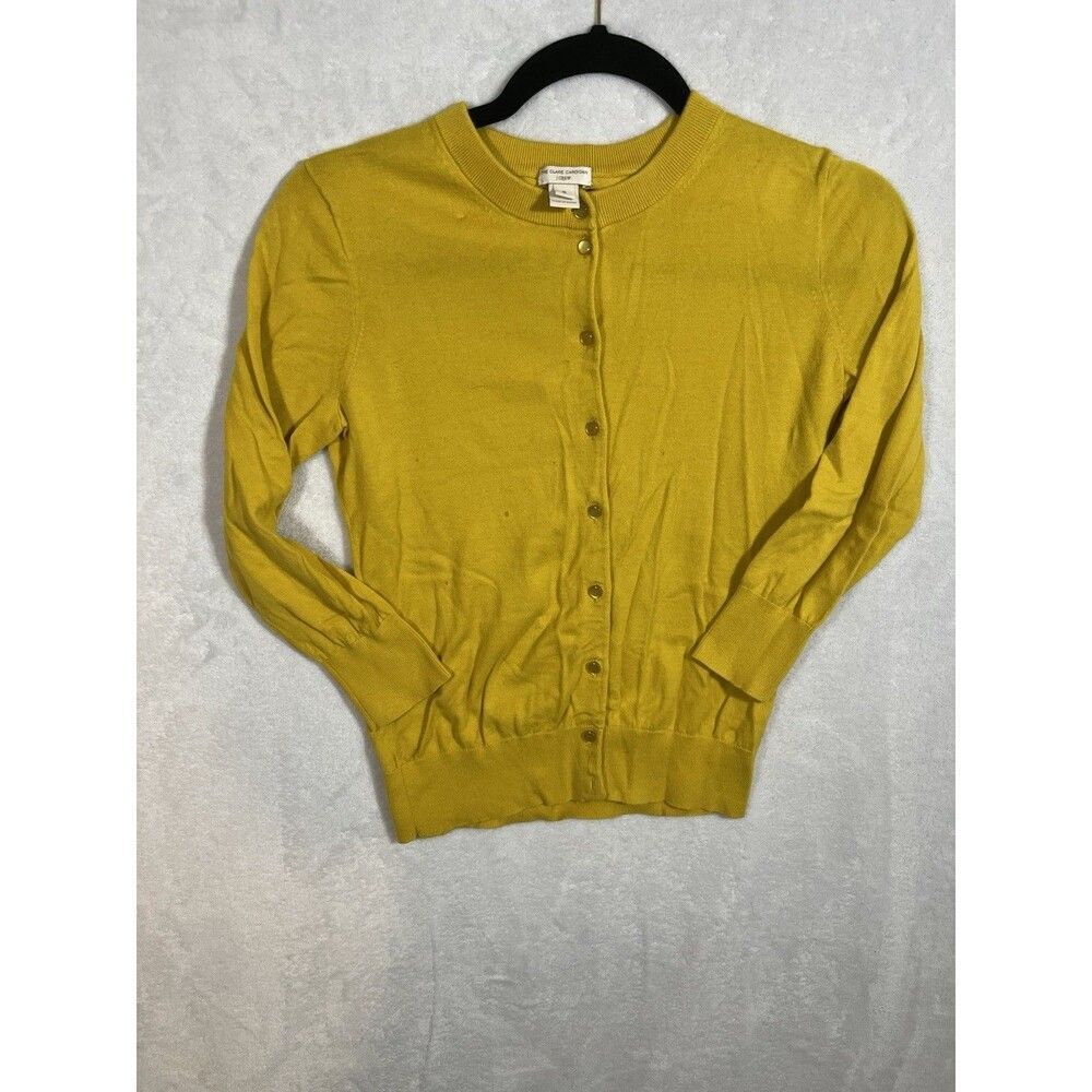 J Crew Clare Cardigan Sweater Cotton Small Ivory Pearl Buttons